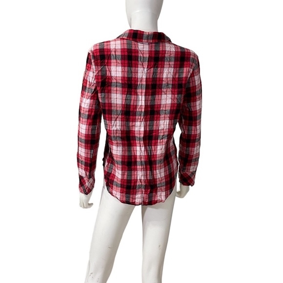Victoria's Secret Red Plaid Pajama Shirt - Picture 5 of 9